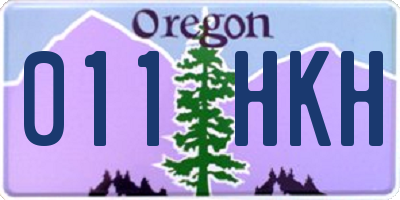 OR license plate 011HKH
