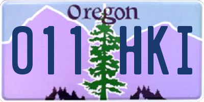 OR license plate 011HKI