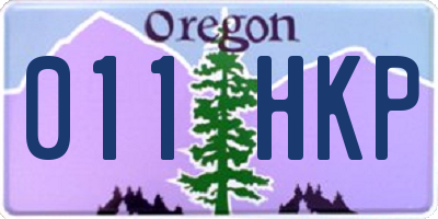 OR license plate 011HKP