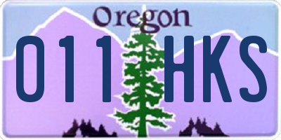 OR license plate 011HKS