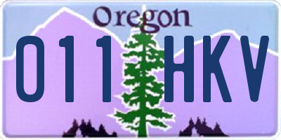 OR license plate 011HKV