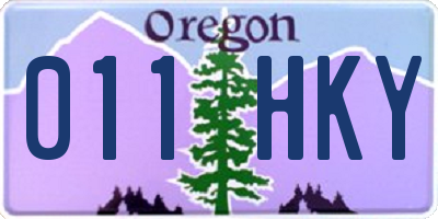 OR license plate 011HKY