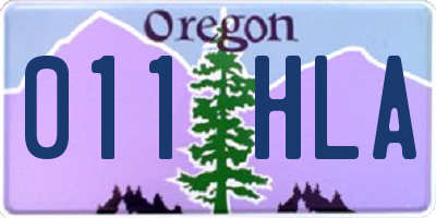OR license plate 011HLA