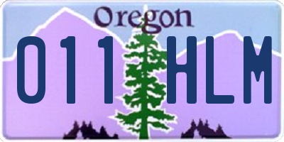 OR license plate 011HLM