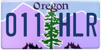 OR license plate 011HLR