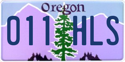 OR license plate 011HLS