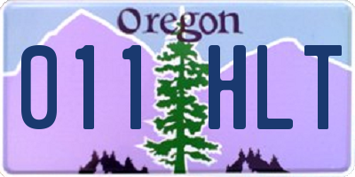 OR license plate 011HLT