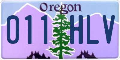 OR license plate 011HLV