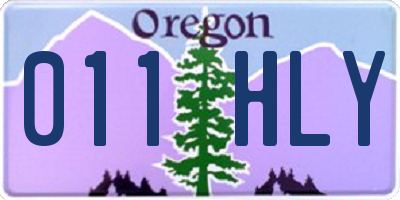 OR license plate 011HLY