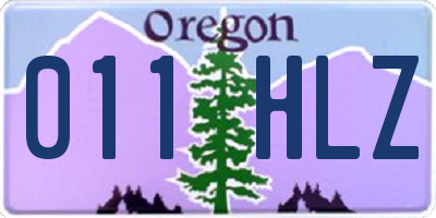 OR license plate 011HLZ