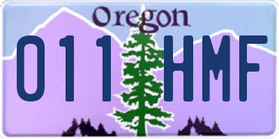 OR license plate 011HMF