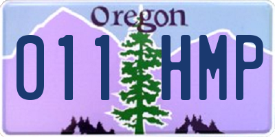 OR license plate 011HMP