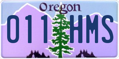 OR license plate 011HMS
