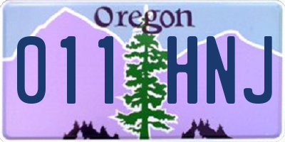 OR license plate 011HNJ