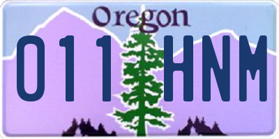 OR license plate 011HNM