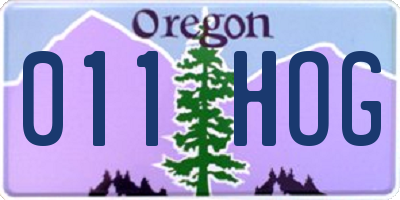 OR license plate 011HOG
