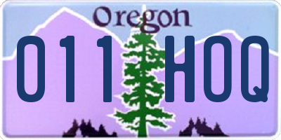 OR license plate 011HOQ