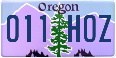 OR license plate 011HOZ