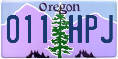OR license plate 011HPJ