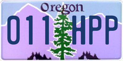 OR license plate 011HPP