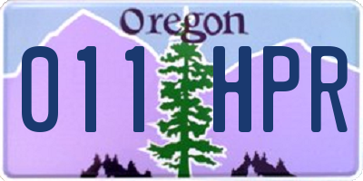 OR license plate 011HPR