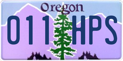 OR license plate 011HPS