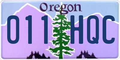 OR license plate 011HQC
