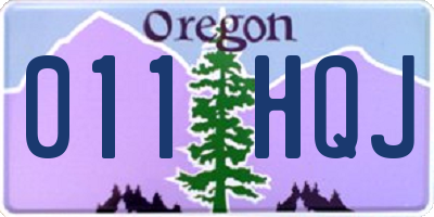 OR license plate 011HQJ