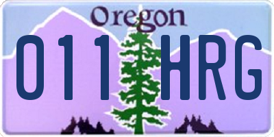 OR license plate 011HRG