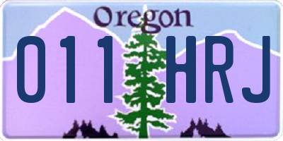 OR license plate 011HRJ