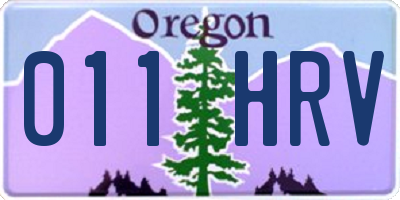 OR license plate 011HRV