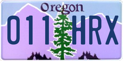 OR license plate 011HRX