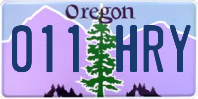 OR license plate 011HRY