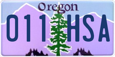 OR license plate 011HSA