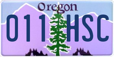 OR license plate 011HSC