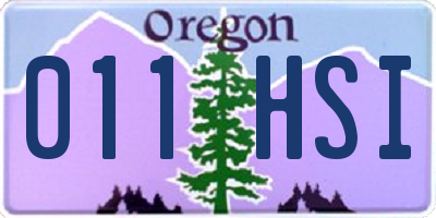 OR license plate 011HSI