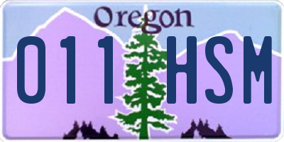 OR license plate 011HSM