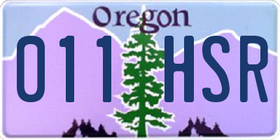 OR license plate 011HSR