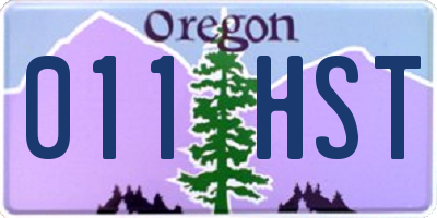 OR license plate 011HST