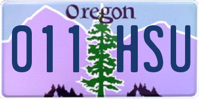 OR license plate 011HSU