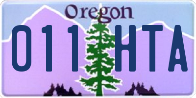OR license plate 011HTA
