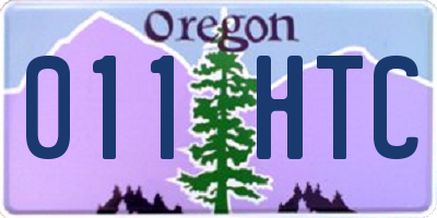 OR license plate 011HTC