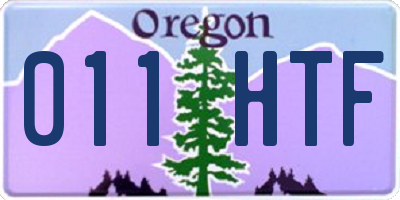 OR license plate 011HTF