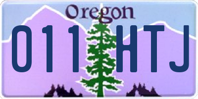 OR license plate 011HTJ
