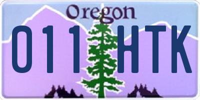 OR license plate 011HTK