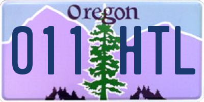 OR license plate 011HTL