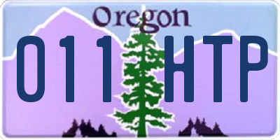 OR license plate 011HTP
