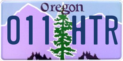 OR license plate 011HTR