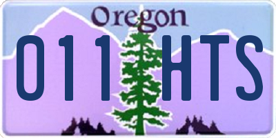 OR license plate 011HTS