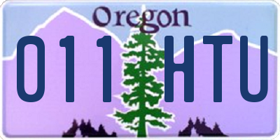 OR license plate 011HTU